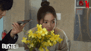 Flowers Reaction GIF by Busted!