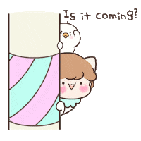 Here I Come Hello Sticker by catgrass