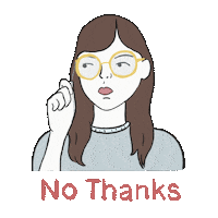 Girl Glasses Sticker