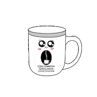 uncommongroundscoffee coffee cup coffee and bagel uncommongrounds uncommon grounds coffee Sticker