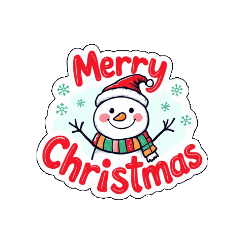 Christmas Joy Snowman Sticker