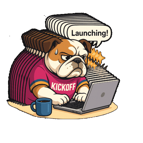 Kickoffadvertising giphygifmaker kickoffbulldog Sticker