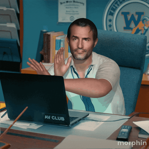 morphin work friday office france GIF