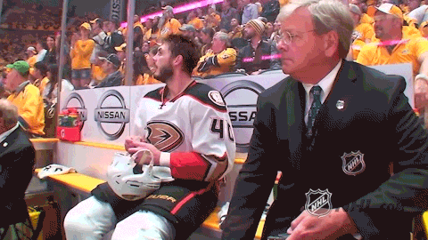 cracking up penalty box GIF by NHL