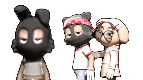 Girl Couple Sticker by a KID called BEAST