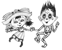 skeletitos dance halloween baile skeleton Sticker