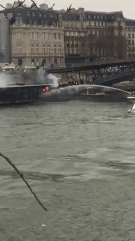 Barge Fire Extinguished as Protests Rage in Paris