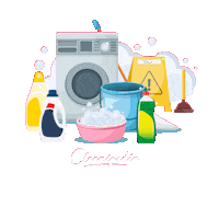 CleanipediaSA home house cleaning washing machine Sticker