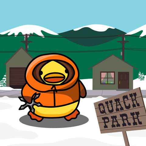digitalducks giphyupload stabby quacks cartoon duck GIF