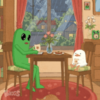 Tea Time Frog GIF by fwogs