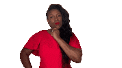 timeeshaduncan thinking really looking timeesha duncan Sticker