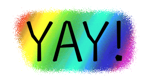 Yay Sticker by Mota Italic