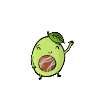 Avocado Toast Hello Sticker