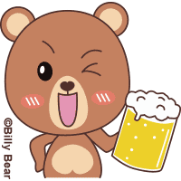 Billy_bear giphyupload cartoon cheers bear Sticker