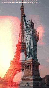 Eiffel Tower Liberty GIF by systaime