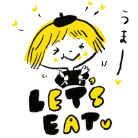 Girl Eating Sticker