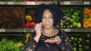 ComedianHollyLogan crying hungry cry eating GIF