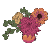 thealphabetj flower art thealphabetj the alphabet journal trace kingsley art Sticker