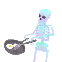 Frying Pan Cooking Sticker by jjjjjohn