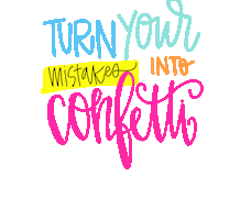 Confetti Mess Up Sticker by All She Wrote Notes