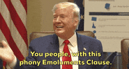 donald trump emouluments clause you people with this phony emoluments clause GIF
