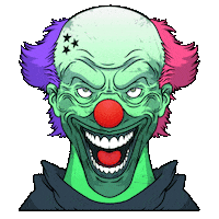 Halloween Clown Sticker by OrrsumSpirits