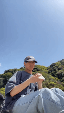 Falcon Steals Man's Sandwich in Central Japan