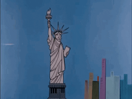 Statue Of Liberty Close Call GIF by Warner Archive