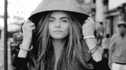 black and white girl GIF