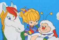 happy rainbow brite GIF