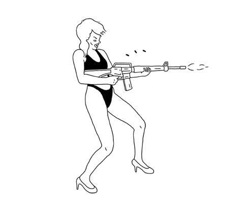 machine gun bikini GIF