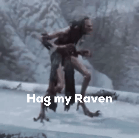 howardees_ giphycreatortest hag my raven GIF