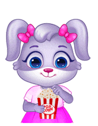 Hungry Pop Corn Sticker by Lucas and Friends by RV AppStudios