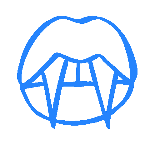royasoartsy sparkles sarcasm fangs yas queen Sticker