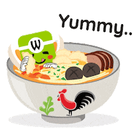 Yum-Yum Food Sticker by Wakuliner