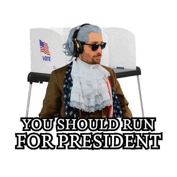 Run For Office Vote Sticker