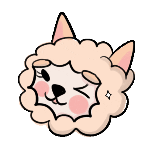 dog wink Sticker by Carmenpatii