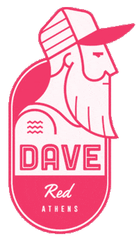 daveredathens hotel athens dave red athens dave red Sticker