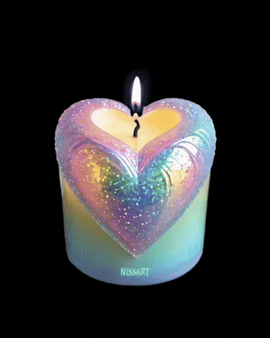 Nissart heart party rainbow 3d GIF