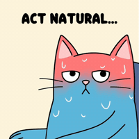 Stay Calm Blue Cat GIF