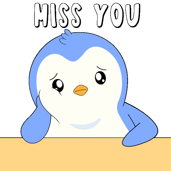 Sad I Miss You Sticker by Pudgy Penguins