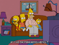 bart simpson watching tv GIF