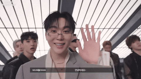 Waving Boo Seungkwan GIF