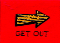 Please Leave Go Away GIF by MARK VOMIT