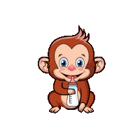 UvenGames milk babymonkey littlemonkey uvengames Sticker