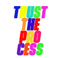 Trust The Process Working Sticker by clemmm
