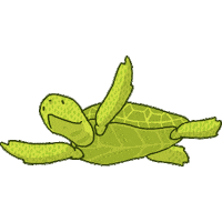 Tostoini green ocean sea swim Sticker