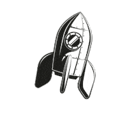 Space Rocket Sticker by Nussbaum Medien