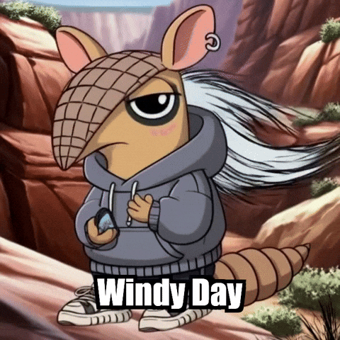 Wind Armadillo GIF by Chillo Dillo