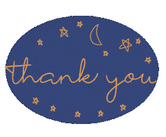Night Sky Thank You Sticker by Unpopular Cartoonist